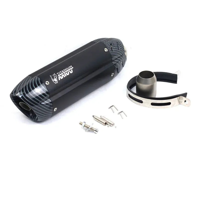 Stainless steel motorcycle exhaust pipe modification with small hexagonal design and 51mm interface
