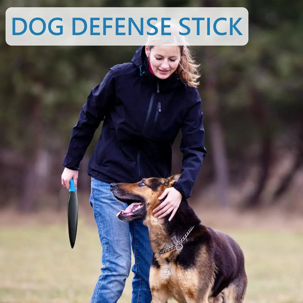 Blue handled nylon dog break stick measuring 35cm for training small and medium dogs.