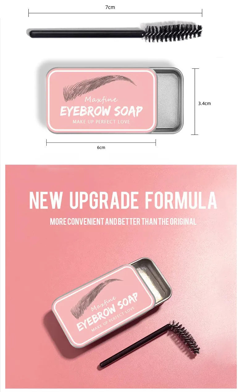 10g eyebrow cream pot and an eyebrow brush for brow shaping and colour application