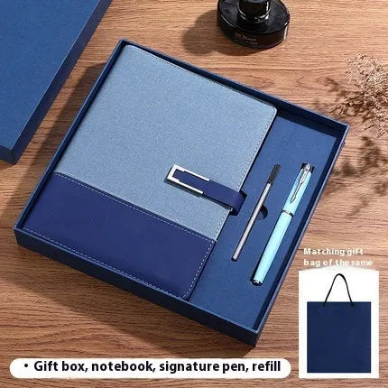 A5 notebook with pu leather cover in multiple colour options including brown, black, green, blue, and red.