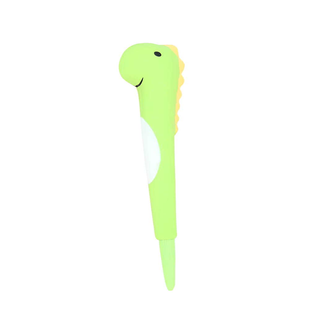 Soft silicone decompression gel pen with cartoon print refill, compatible with Apple devices.