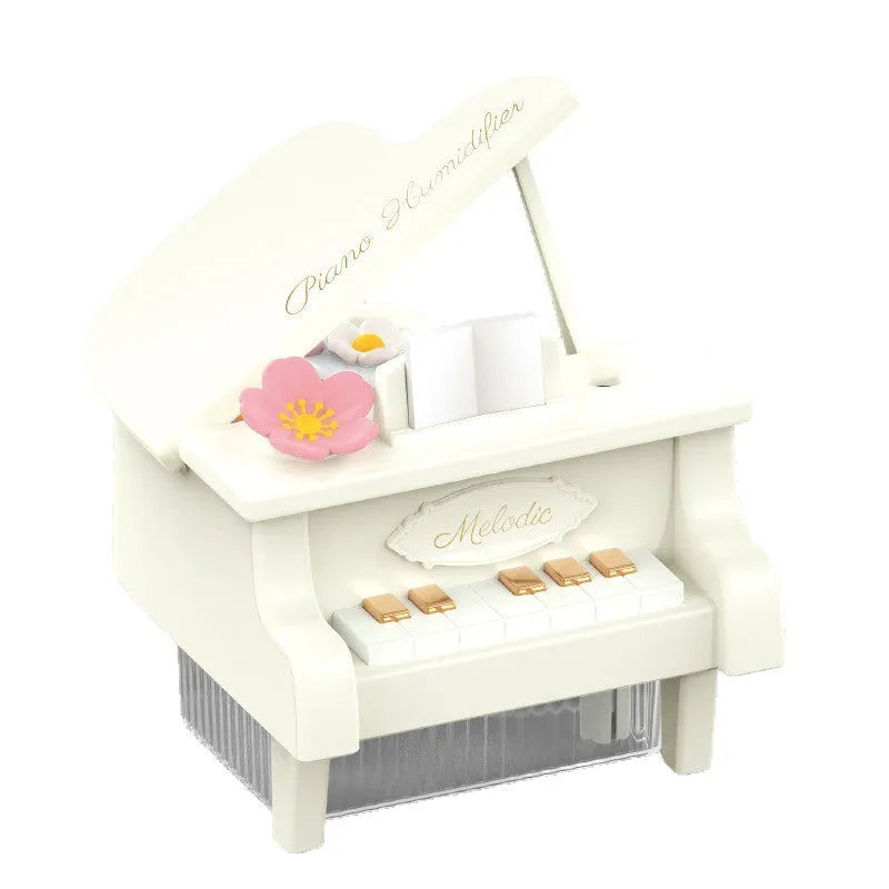 Square plastic ultrasonic aroma diffuser on desk in Black colour with USB cable and timer control panel