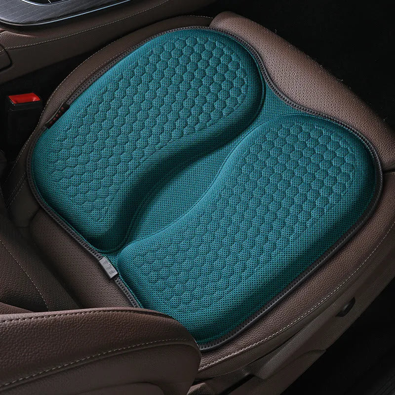 Honeycomb pattern gel car seat cushion measuring 40x35x2 cm in choice of six colours