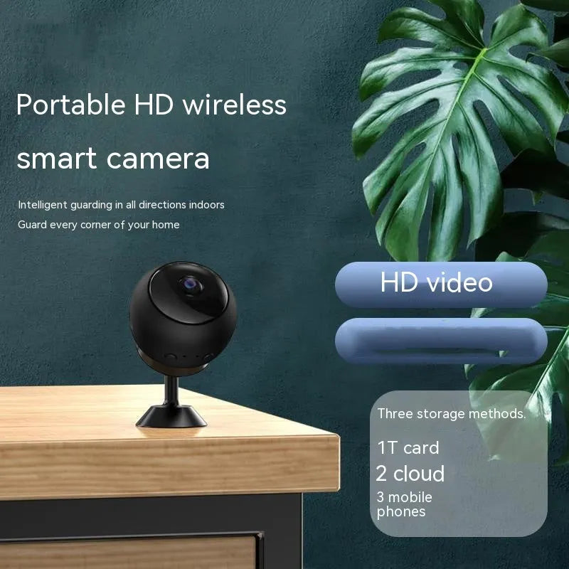 Wireless WiFi surveillance camera with 1080p resolution and ABS plastic housing