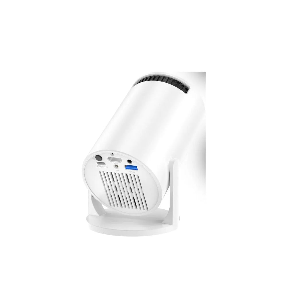 White MINI wireless portable projector for 1080p HD home cinema streaming
