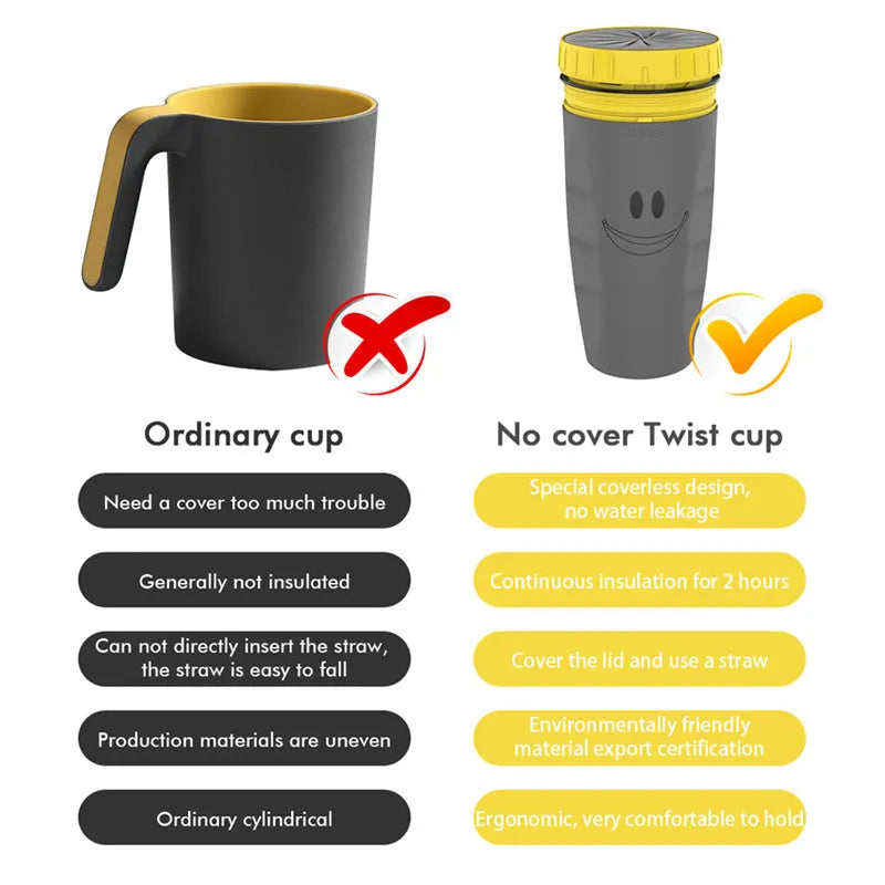 Double wall insulated travel tumbler with twist seal showing cartoon patterns and straw
