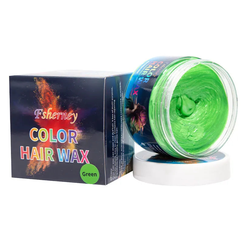 120g tub of hair styling clay for strong hold and temporary colour in nine different shades.