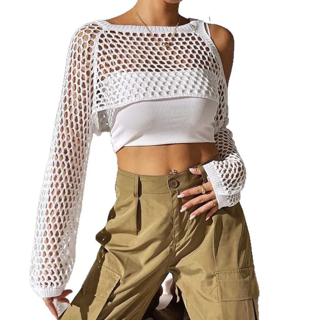 Mesh beach shirt with hollowed navel design in polypropylene fibre fabric, shown in available colours