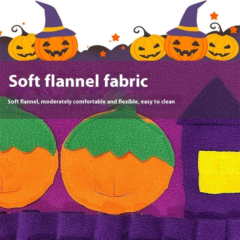 Halloween pet sniffing pad 50x60cm non-slip polar fleece cloth dog and cat toy