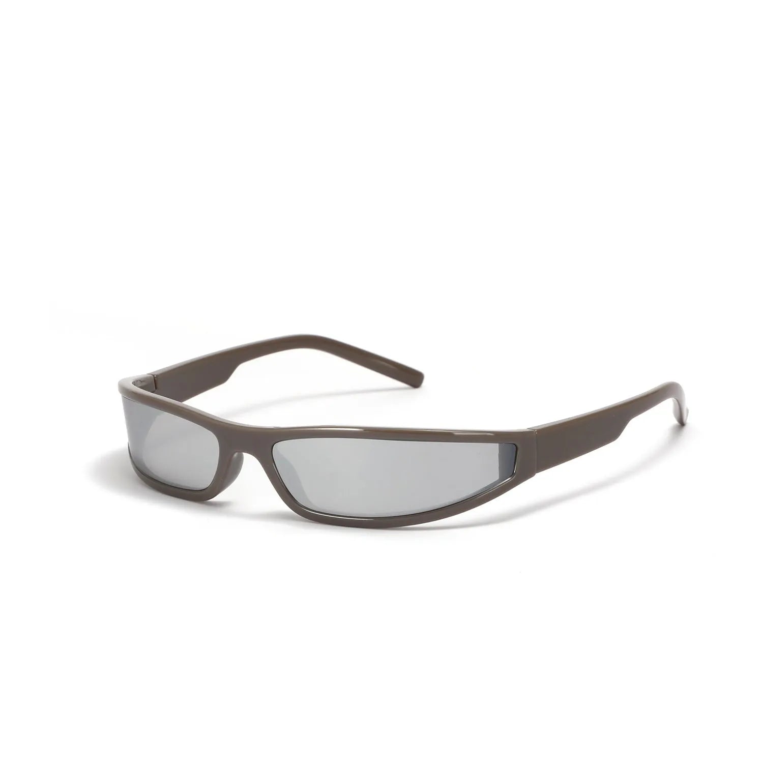 Women's narrow frame sunglasses in future style design with mercury colour options for sun protection and fashion wear