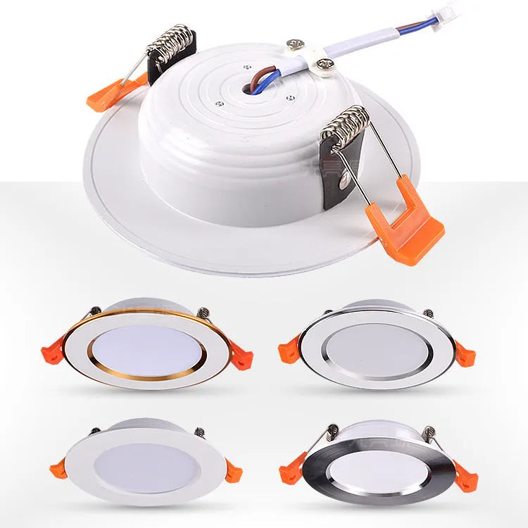 Aluminium straw hat style SMD LED recessed downlight ceiling spotlight
