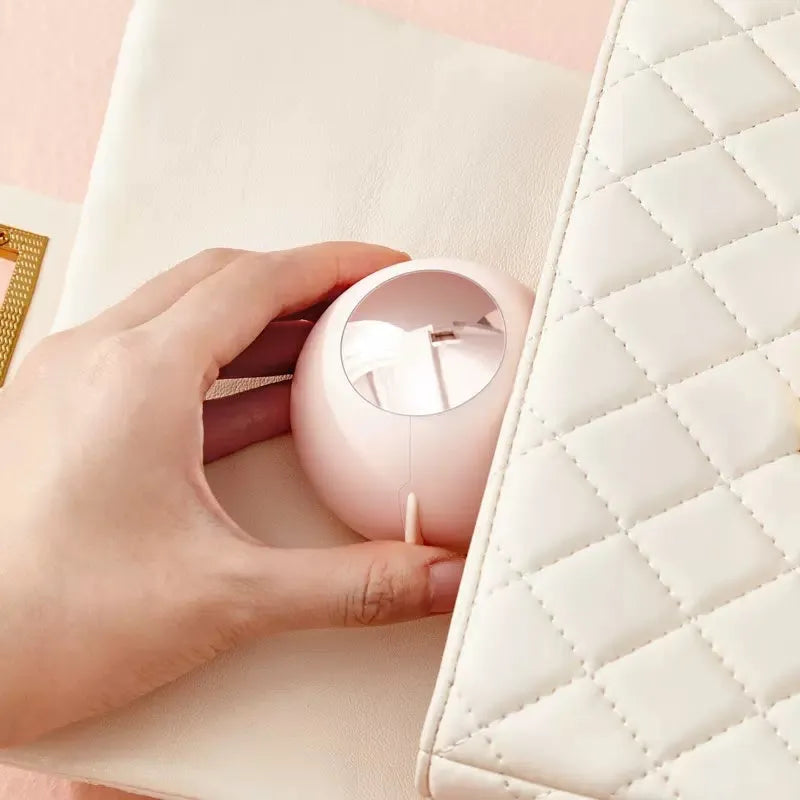 ABS plastic hair removal ball lint roller with handle in white gold colour