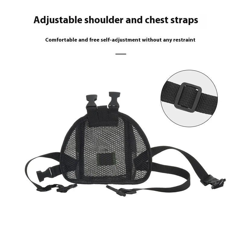 Solid colour dog backpack storage bag in polyester canvas construction