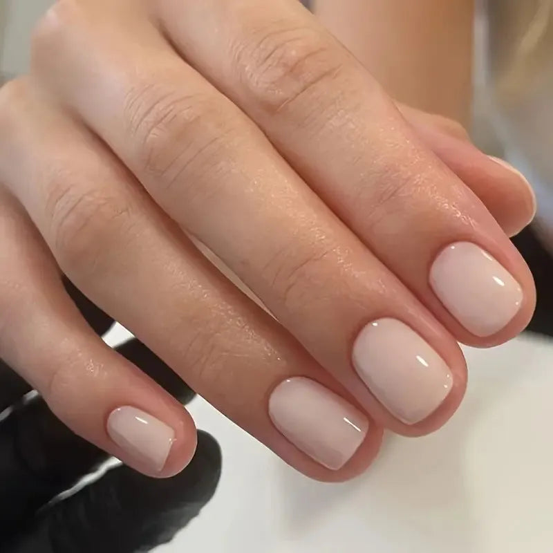 Plastic false nail art set in solid colour MY119 for ladies' cute style manicure.