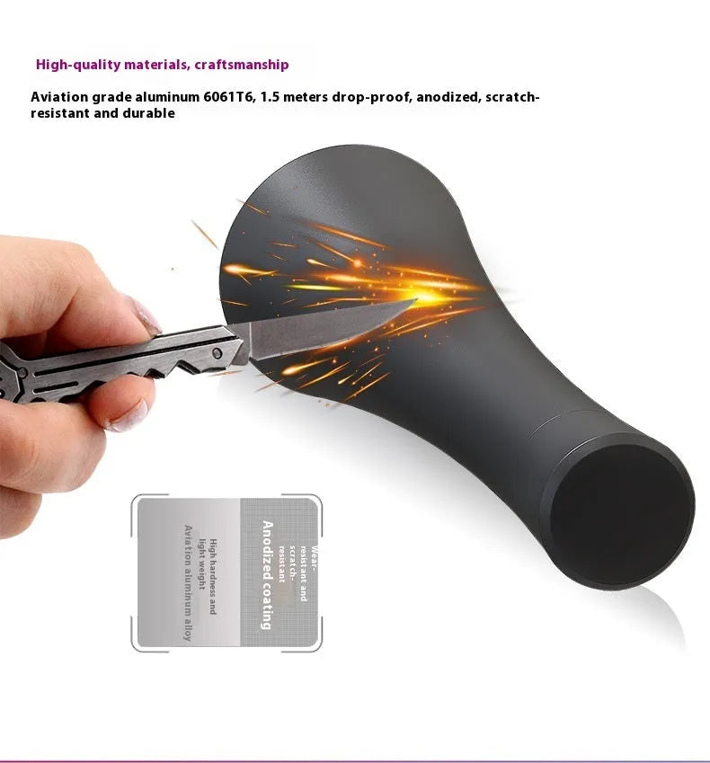Aluminum alloy UV flashlight for pet urine and insect stain detection with USB-C charging port