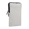 Solid colour waterproof neoprene cross body waist bag shown in available colours: black, rose red, sky blue, dark grey, milky white, orange.