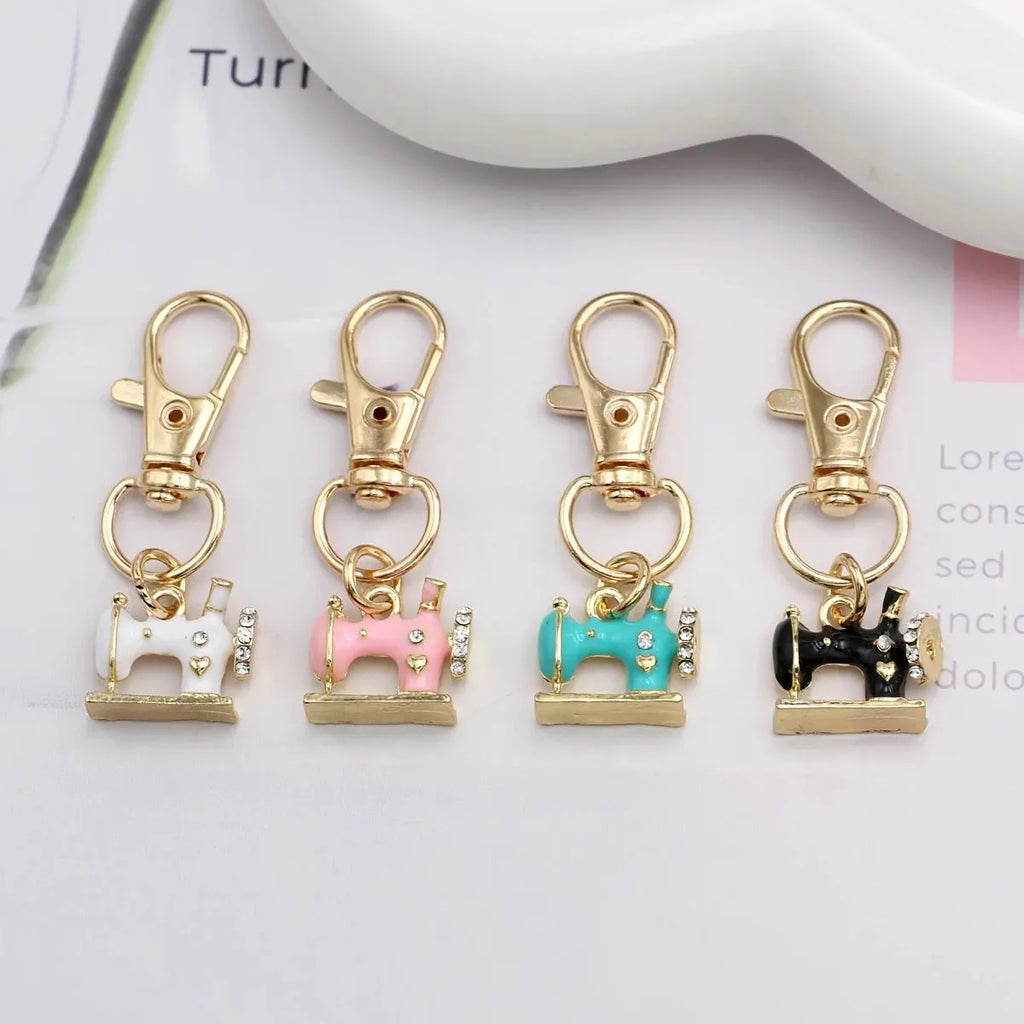 K gold colour enamel alloy pendant for DIY jewellery, shown in Pink, Black, White, or Green