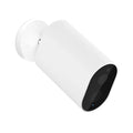 White wireless security camera battery edition with gateway, 140.4 x 47 x 73mm, 5100mAh, waterproof and dustproof