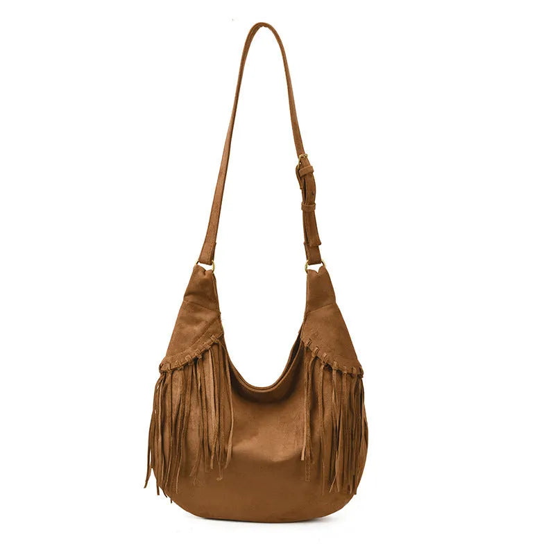 Soft leather dumpling bag messenger bag for women retro crossbody black brown coffee colour