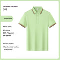 Men's solid colour cotton lapel t-shirt for summer workwear in straight cut