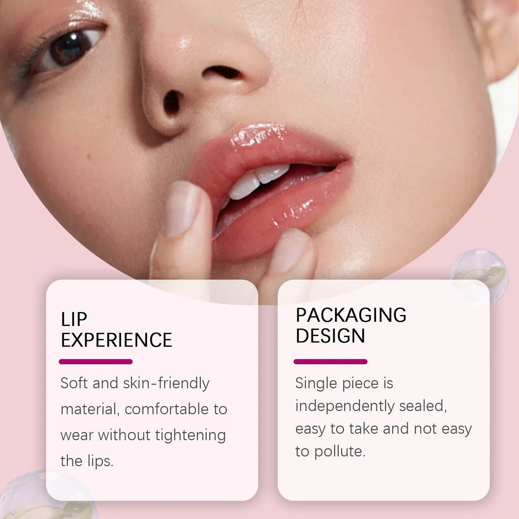 Silicone lip nursing adhesive bandage pair with care paste, dimensions 8cm x 12cm