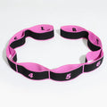 Latin dance stretch band nine-segment nylon latex 85cm long 4cm wide pink black eight grid