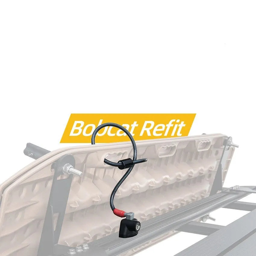 Roof platform steel cable lock with plastic coating in two length options for equipment security