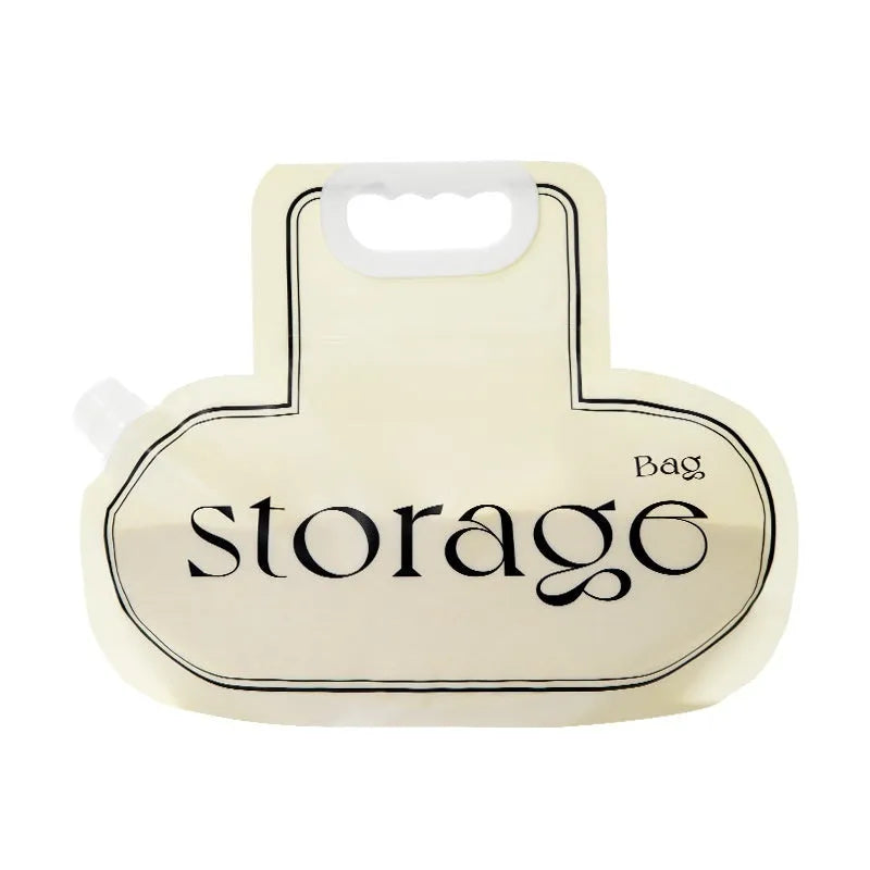 Cream grain storage bag with large opening and good sealing, made of food-grade PE material, 26.5x34.6cm