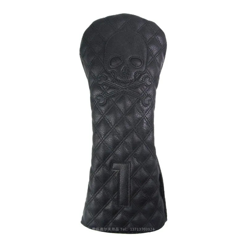 Black and white golf waterproof wooden pole protective cover made from PU material