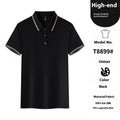 Ice silk polo shirt in solid colours with copper ammonia fibre fabric for work and leisure
