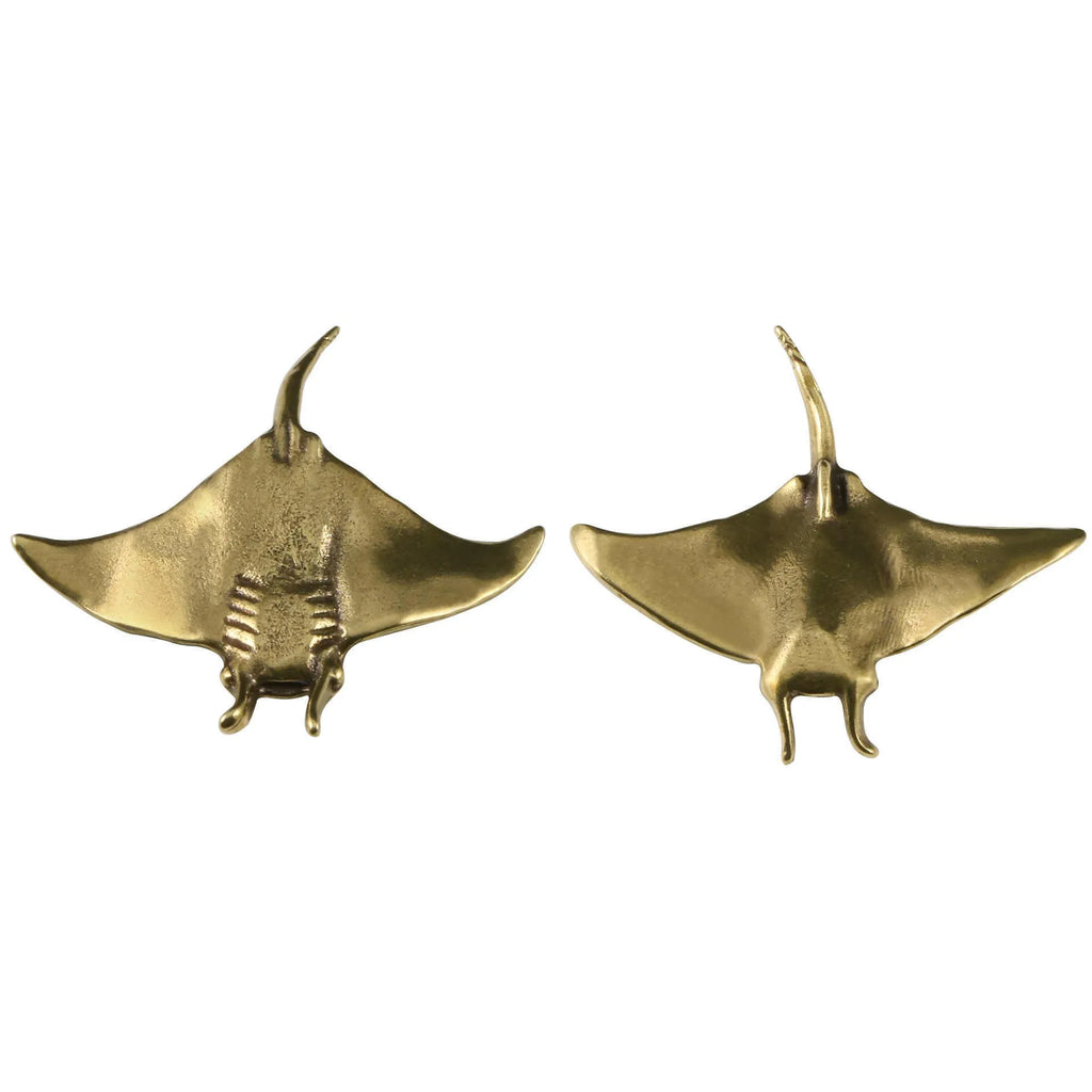 Brass devil fish ornament decoration, single metal fish figurine in picture colour