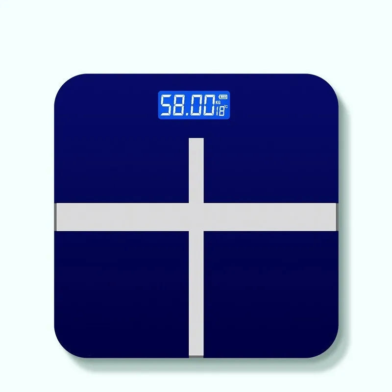 Electronic bathroom scales with cross pattern design in choice of colours with USB charging port