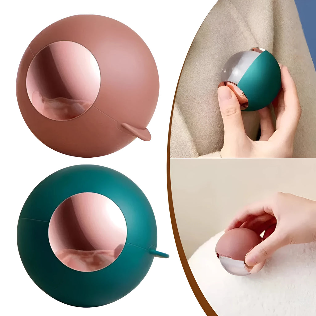 Green gold reusable gel lint roller ball for washing pet hair and lint from fabrics.