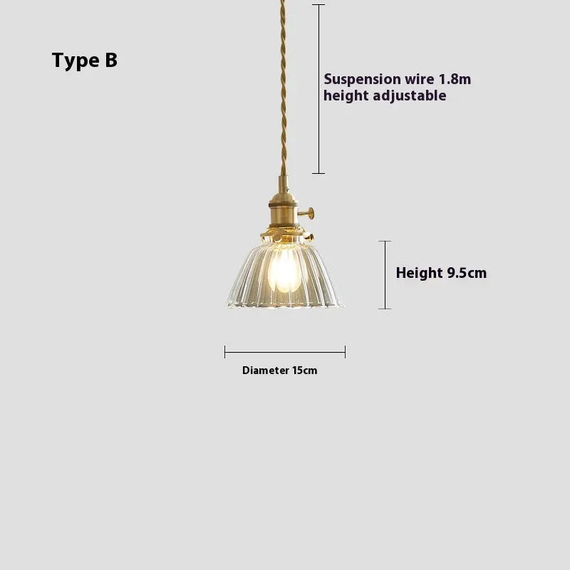 American retro small pendant droplight in a selected colour with warm glow bulb.