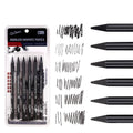 Set of wood-free graphite sketching pencils in grades HB, 2B, 4B, 6B, 8B, and EE.