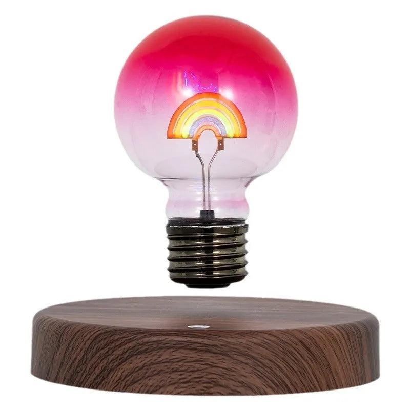 New magnetic suspension bulb love desktop decoration night lamp with rainbow light on a desk