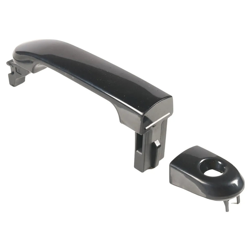 Left front car door handle 82641-EL12A in black ABS plastic for Nissan replacement