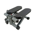 Silver grey hydraulic resistance exercise stepper machine for home fitness.