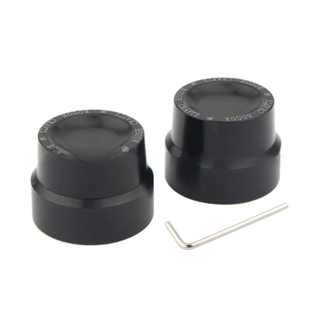 Black CNC aluminium motorcycle axle decorative cap for Harley Sportster front and rear axles