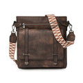 Women's multi-pocket bucket bag in medium-soft PU, six colour options available
