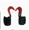 Black fitness grip hook wrist band pair for pull-up assistance and horizontal bar workouts