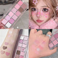 Creative home versatile 12 colour eye shadow plate showing peach apple and cherry plum options