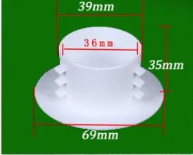 Plastic air conditioner hole sealing kit components including splits, plug caps, and tuyere panels