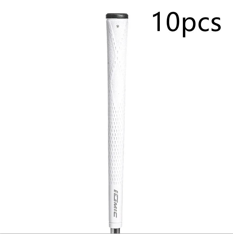 Close-up of a TPE golf club grip showing cross-hatch texture, displayed in red colour option.
