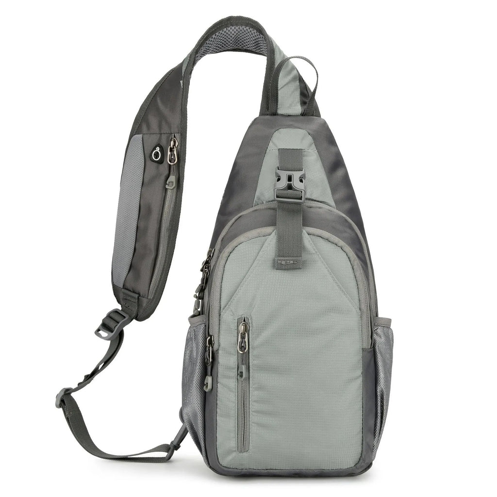Nylon chest crossbody bag for sports outdoor casual use available in seven colours