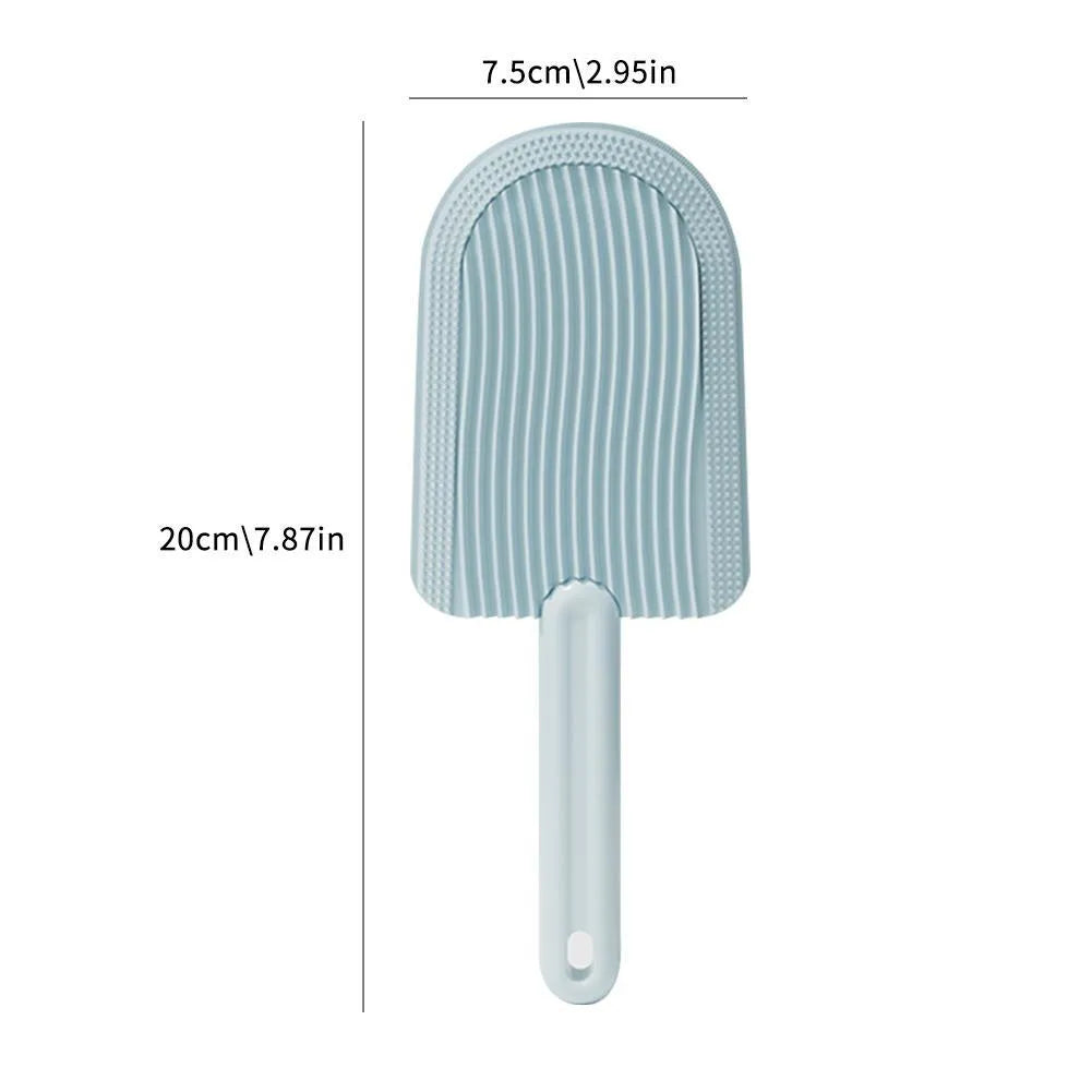 Green ice cream pet shaver grooming brush for cats and dogs with soft silicone bristles