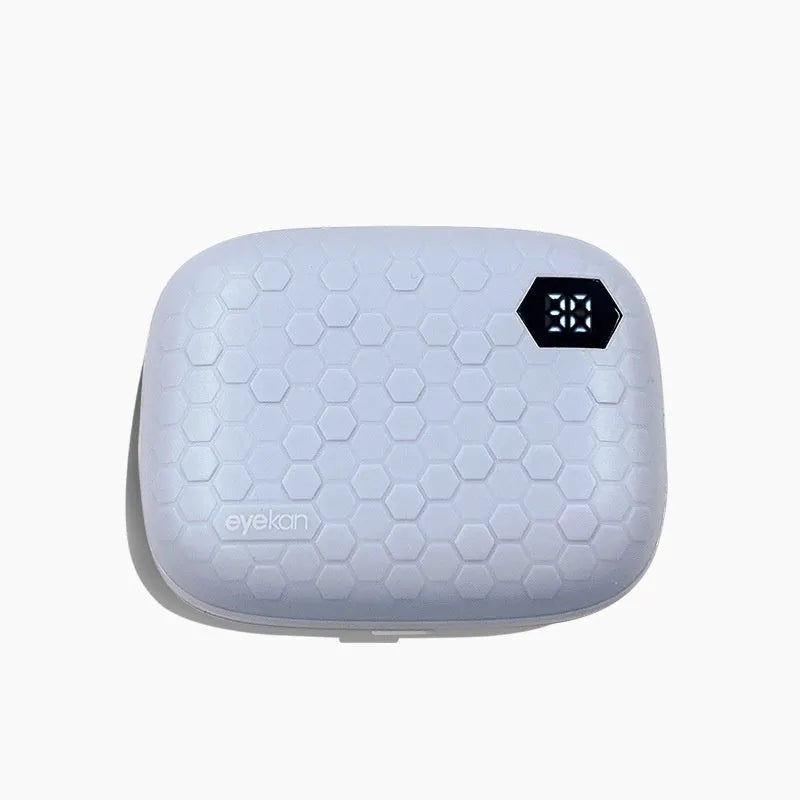 Pearl white automatic electric ultrasonic glasses cleaning machine on a surface