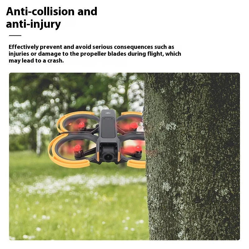 Orange ABS anticollision coil ring for Avata2 drone paddle blade protection