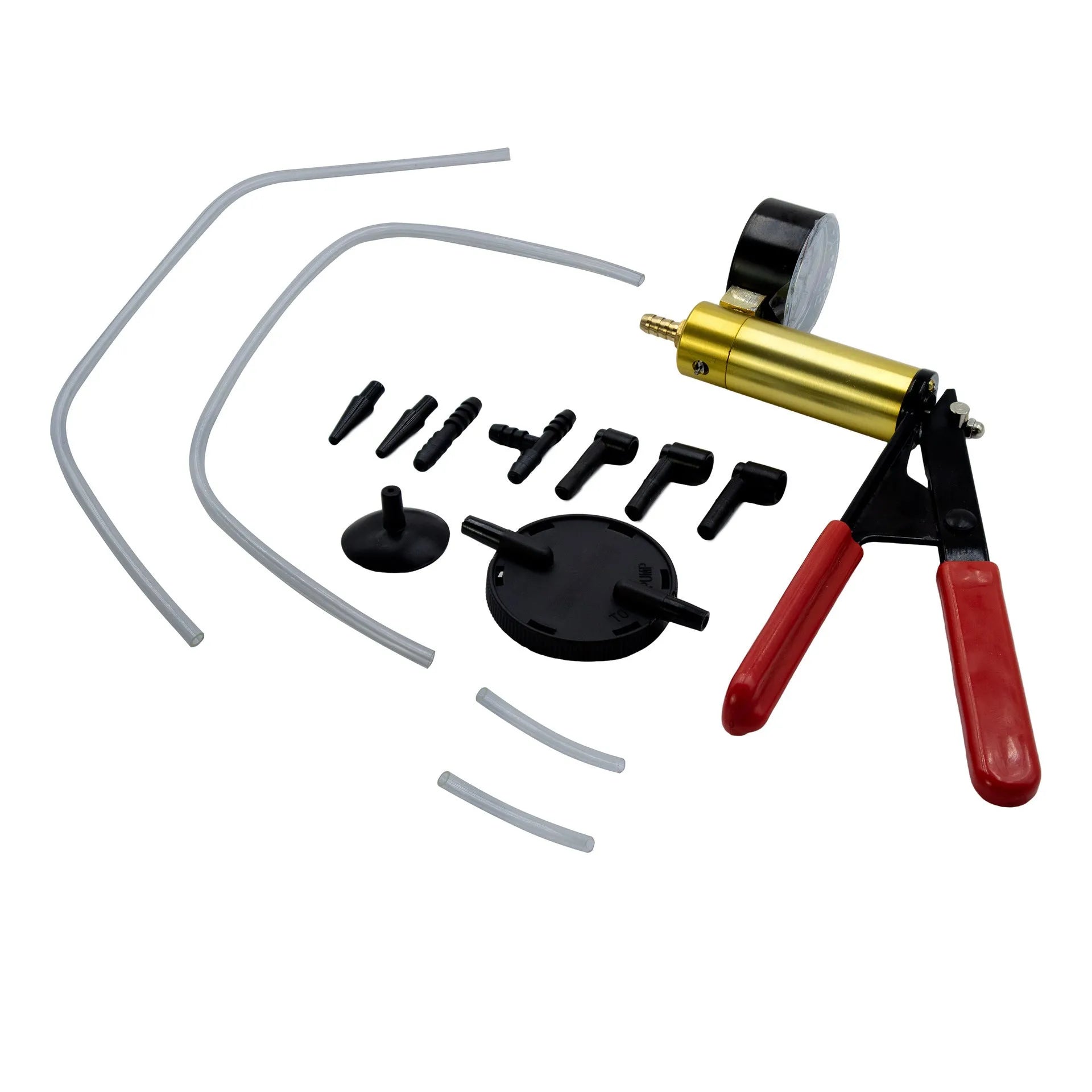 Manual aluminium alloy vacuum air blow gun for car repair cleaning tasks.