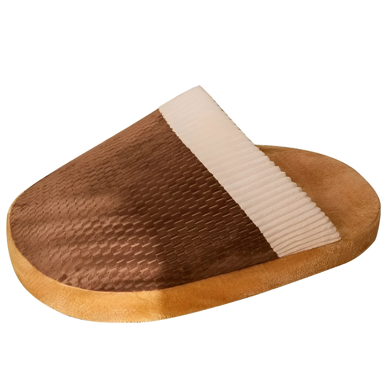 Blue dog nest sleeping bed with removable fleece lining shown in L size for medium dogs